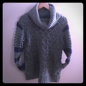 Chunky Grey & blue sweater by Moda International